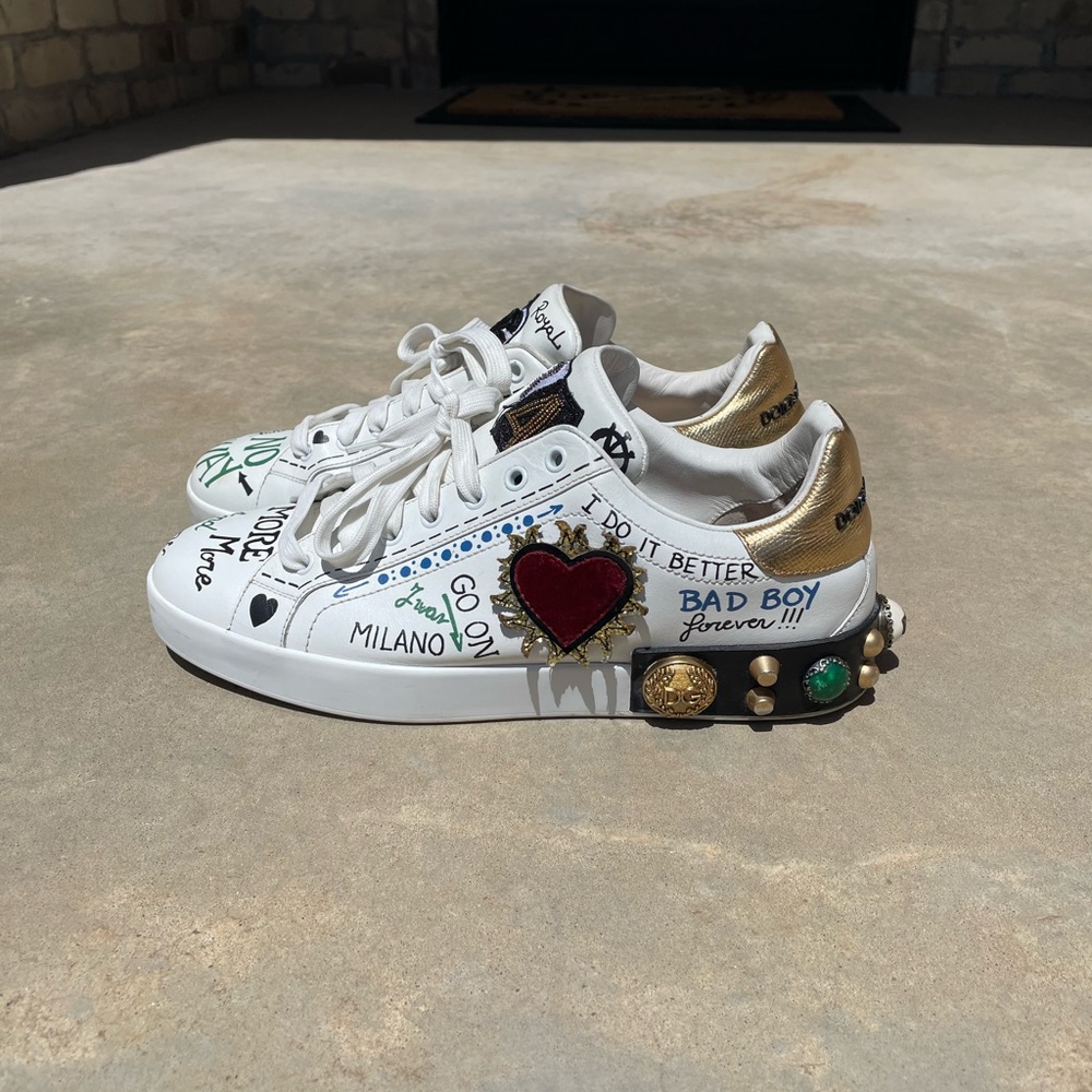 Dolce and gabanna mens PORTOFINO sneakers 10.5 43.5 eu us